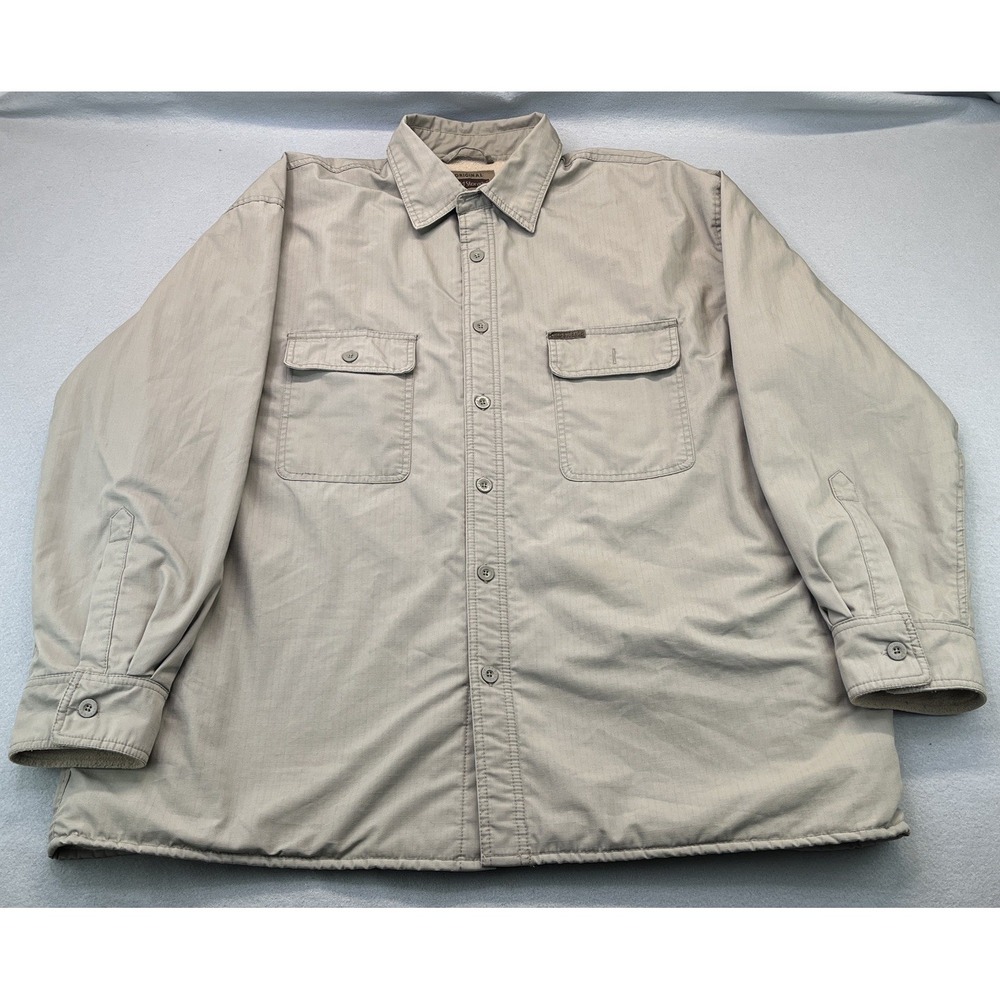 Vintage Cold Storage Foul Weather Gear Mens XL Quilted Lined Outdoorsman Shirt
